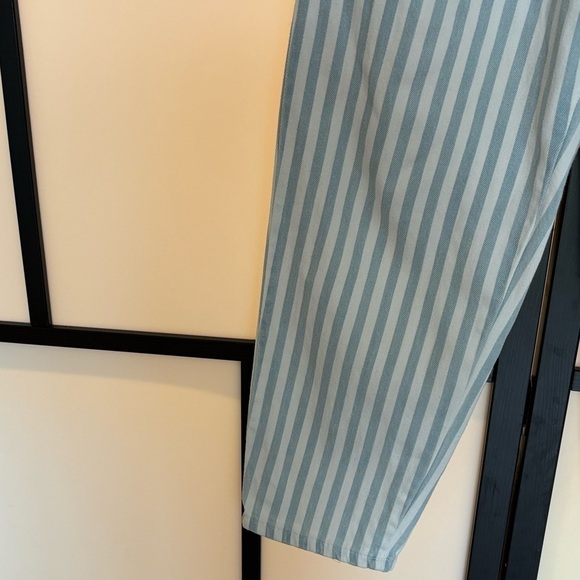 Vintage Boxer Style pull on pants stripes blue stretchy waist. Women’s small - Picture 6 of 16